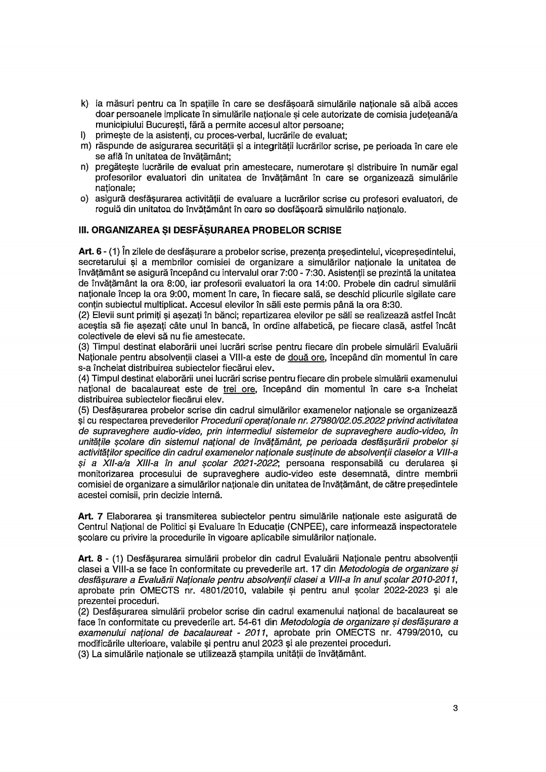 Procedura ME CNPEE nr229 SIMULARI ENVIII BAC 2022 2023PDF 230317 140610 3